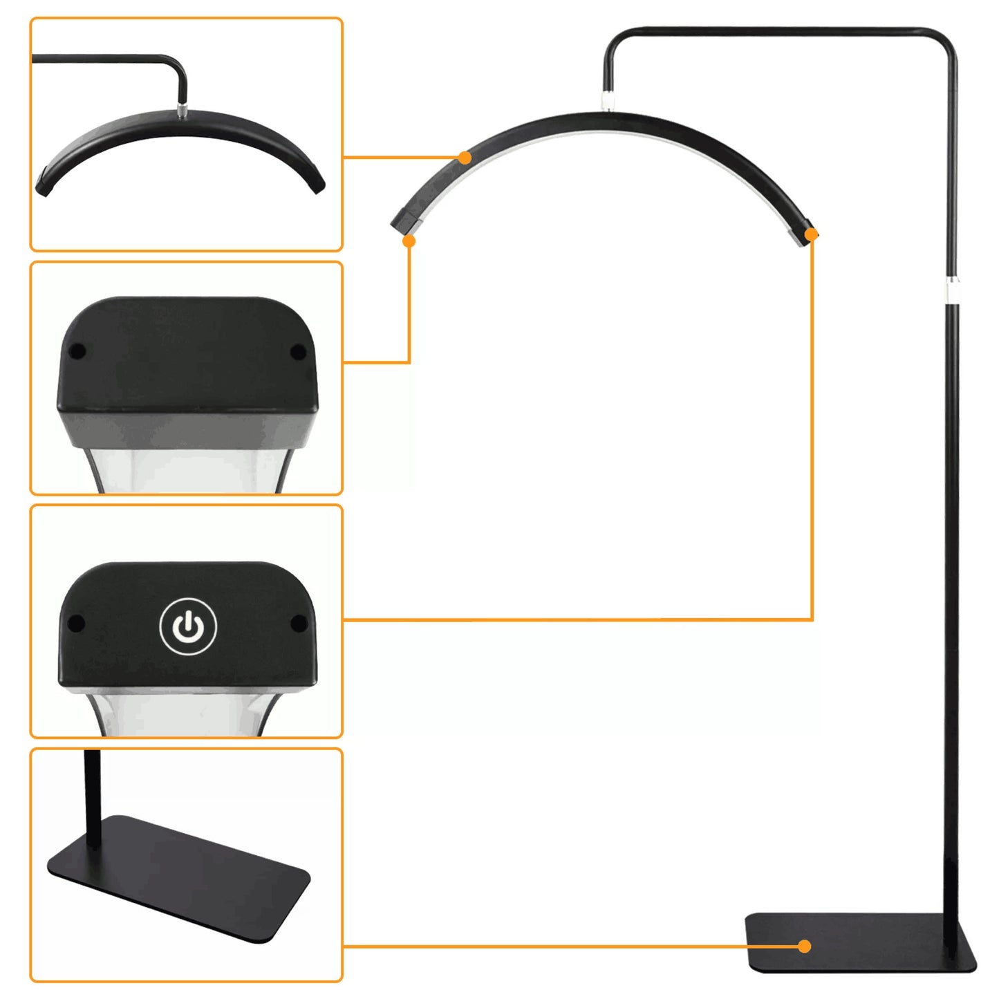 Half moon LED light